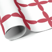 Rood- en witpleinen cadeaupapier (Rol Hoek)