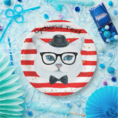 Rood- en witpunaverswitpapier Borden Papieren Bordje (Feest)