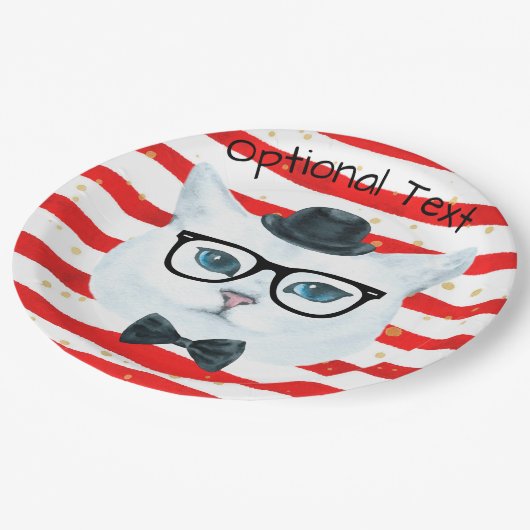 Rood- en witpunaverswitpapier Borden Papieren Bordje (Gekanteld)