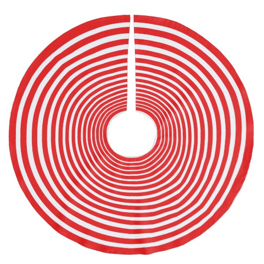 Rood- en witringen kerstboom rok (Voorkant)