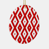 Rood- en witruitpatroon keramisch ornament (Rechts)