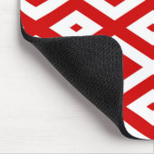 Rood- en witruitpatroon muismat (Hoek)