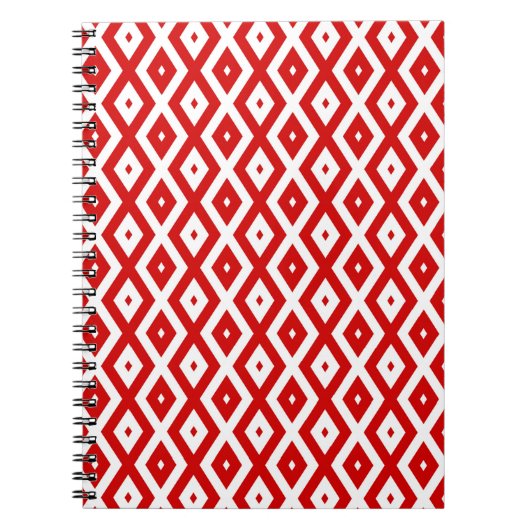 Rood- en witruitpatroon notitieboek (Voorkant)