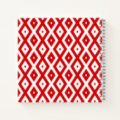 Rood- en witruitpatroon notitieboek (Achterkant)