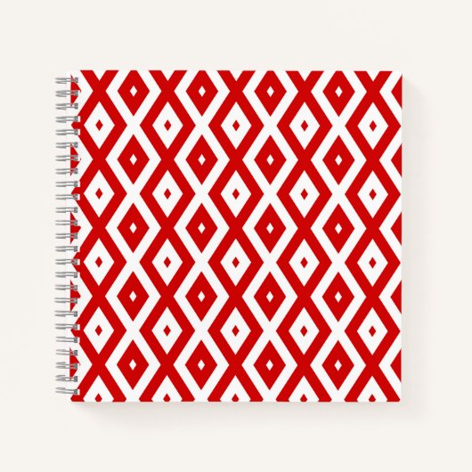 Rood- en witruitpatroon notitieboek (Voorkant)