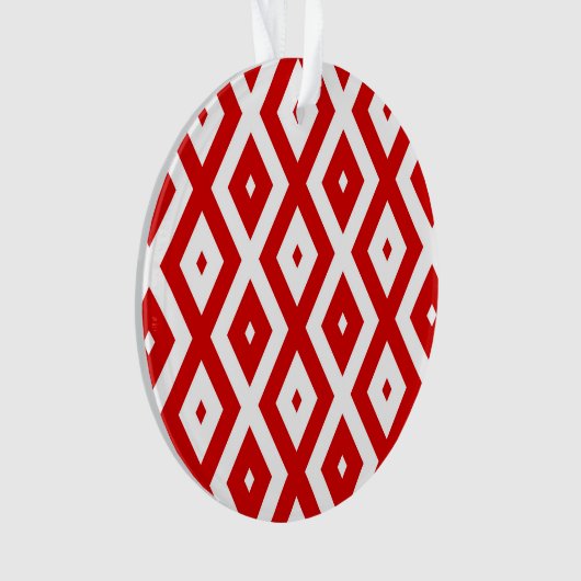 Rood- en witruitpatroon ornament (voorkant)