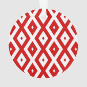 Rood- en witruitpatroon ornament (achterkant)