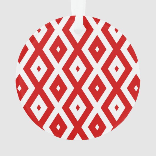 Rood- en witruitpatroon ornament (achterkant)