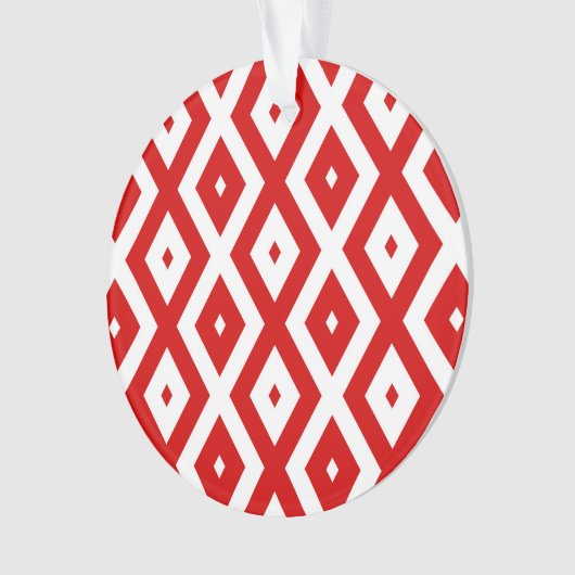 Rood- en witruitpatroon ornament (voorkant)