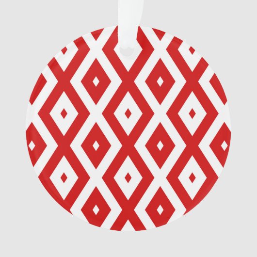 Rood- en witruitpatroon ornament (voorkant)