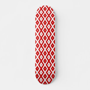 Rood- en witruitpatroon persoonlijk skateboard