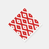 Rood- en witruitpatroon servet (Hoek)