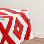 Rood- en witruitpatroon tafelkleed (Voorbeeld)
