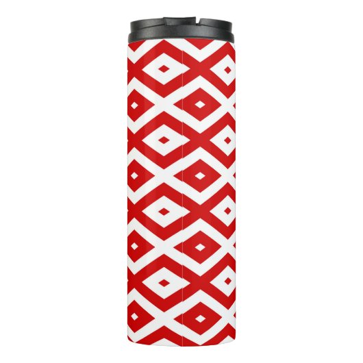 Rood- en witruitpatroon thermosbeker (Achterkant)