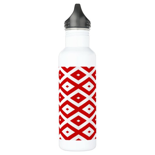 Rood- en witruitpatroon waterfles  (Links)