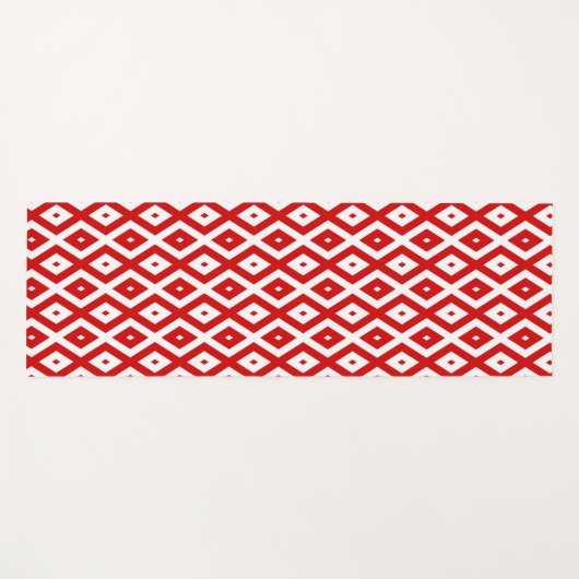 Rood- en witruitpatroon yogamat (Voorkant (horizontaal))