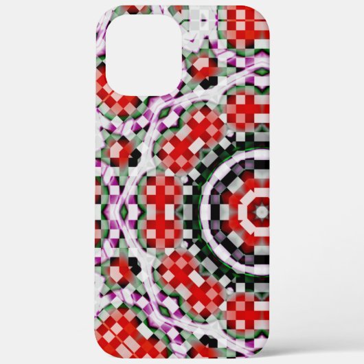 Rood- en witschacht of kaleidoscoop met pixel Case-Mate iPhone case (Achterkant)