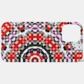 Rood- en witschacht of kaleidoscoop met pixel Case-Mate iPhone case (Achterkant (horizontaal))