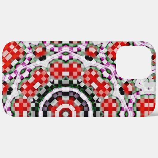 Rood- en witschacht of kaleidoscoop met pixel Case-Mate iPhone case (Achterkant (horizontaal))