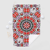 Rood- en witschacht of kaleidoscoop met pixel golfhanddoek (Insitu)