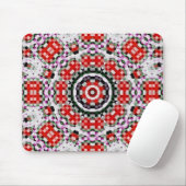Rood- en witschacht of kaleidoscoop met pixel muismat (Met muis)