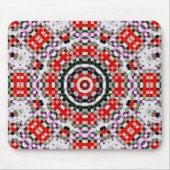 Rood- en witschacht of kaleidoscoop met pixel muismat (Voorkant)