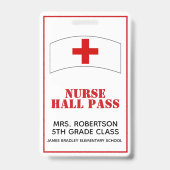 Rood- en witschool Ziekenhuis Pass Badge (Achterkant)