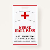 Rood- en witschool Ziekenhuis Pass Badge (Achterkant)