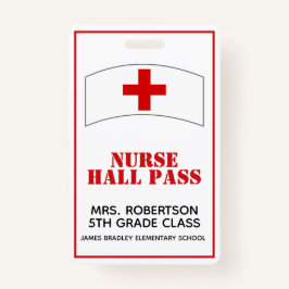 Rood- en witschool Ziekenhuis Pass Badge