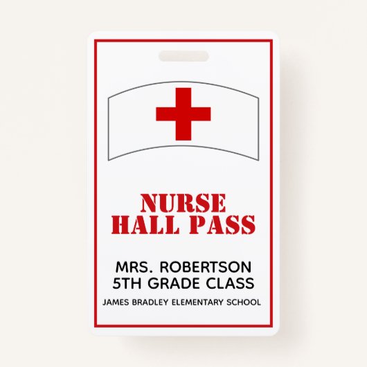 Rood- en witschool Ziekenhuis Pass Badge (Voorkant)
