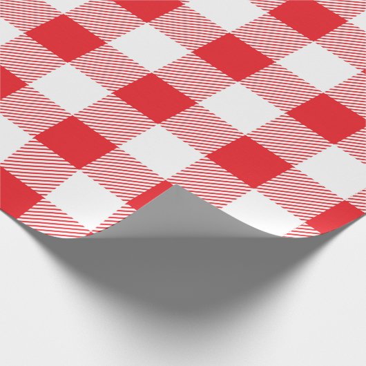 Rood- en witslippatroon cadeaupapier (Hoek)