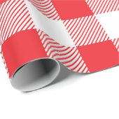 Rood- en witslippatroon cadeaupapier (Rol Hoek)