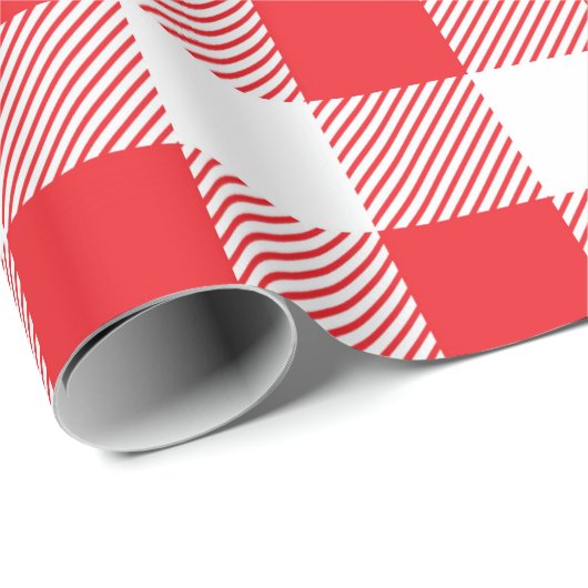 Rood- en witslippatroon cadeaupapier (Rol Hoek)