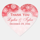 Rood- en witsneeuwweddenschap voor Sticker (Voorkant)