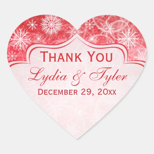 Rood- en witsneeuwweddenschap voor Sticker (Voorkant)