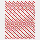 Rood- en witsnoepriet fleece deken (Voorkant)