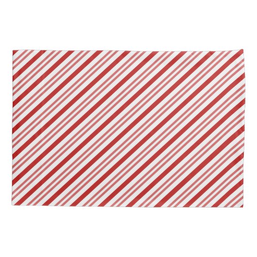 Rood- en witsnoepriet kussensloop (Achterkant)