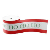 Rood- en witsnoepriet Stripe w/Green HO HO Grosgrain Lint (Spoel)