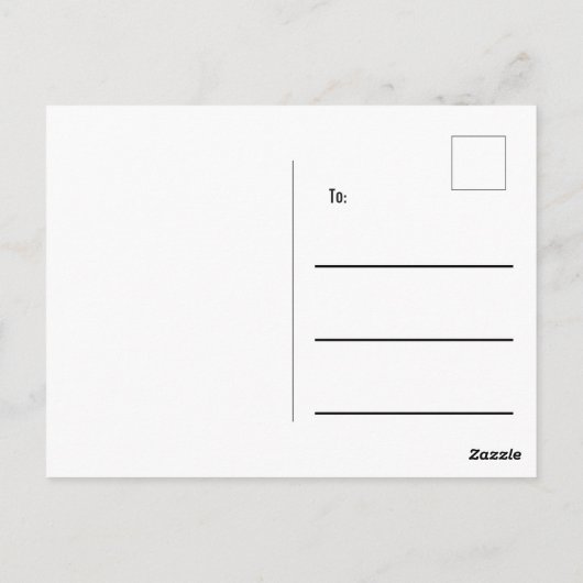 Rood- en witsnoeprietbericht briefkaart (Achterkant)