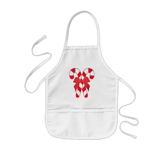 Rood- en witsnoeprietkanen Apron Kinder Schort (Voorkant)