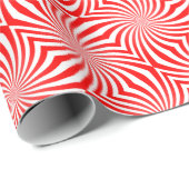 Rood- en witsnoeprietpatroon met een draai cadeaupapier (Rol Hoek)