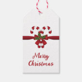 Rood- en witsnoeprietriemen, met krullen en met te cadeaulabel (Voorkant)