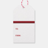 Rood- en witsnoeprietriemen, met krullen en met te cadeaulabel (Achterkant)