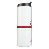 Rood- en witsnoeprietriemen, met krullen en met te thermosbeker (Gedraaid links)