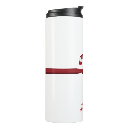 Rood- en witsnoeprietriemen, met krullen en met te thermosbeker (Gedraaid links)