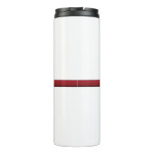 Rood- en witsnoeprietriemen, met krullen en met te thermosbeker (Achterkant)