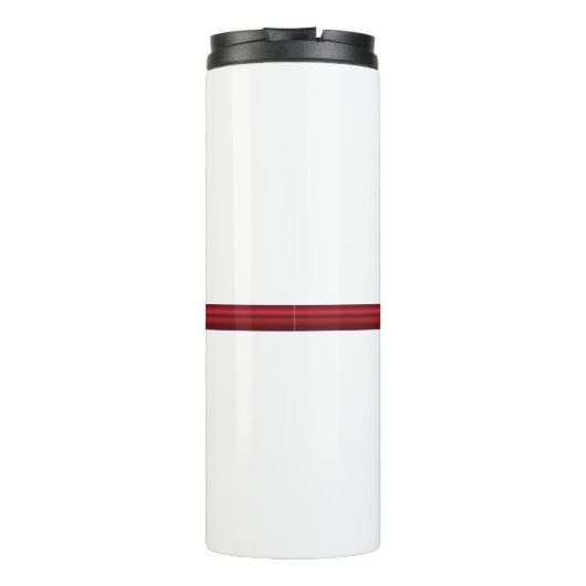 Rood- en witsnoeprietriemen, met krullen en met te thermosbeker (Achterkant)