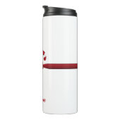 Rood- en witsnoeprietriemen, met krullen en met te thermosbeker (Geroteerd rechts)