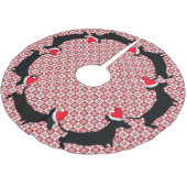 Rood- en witsopflake Dachshunds-boomrok Kerstboom Rok (Gekanteld)