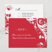 Rood- en witstemkaarten RSVP kaartje (Voorkant / Achterkant)